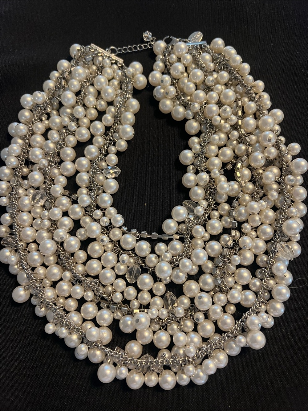 White House Black Market Multi-Strand Pearl/Crystal  Necklace